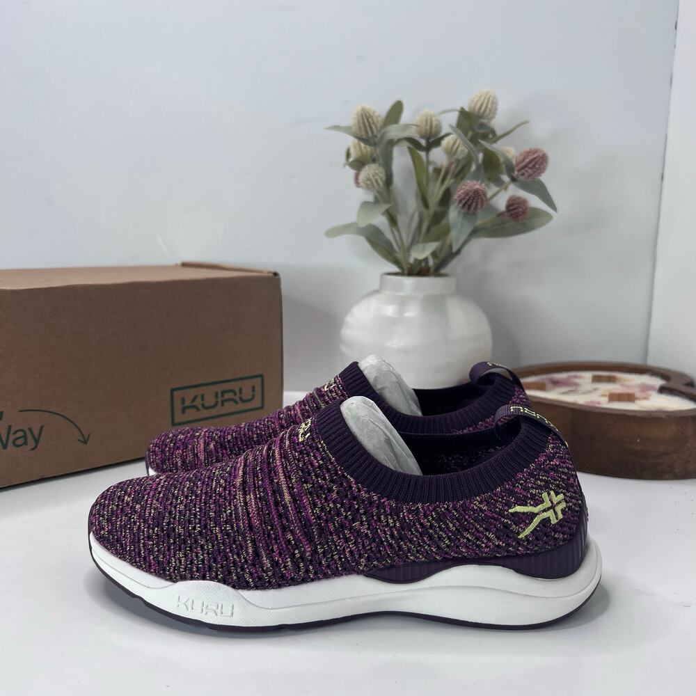 Kuru Stride Novaknit Slip On Sneaker Plum Purple Confetti Women 6 Tried On